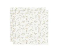 Jollein Dreamy Mouse 535-851-67056 - Set di 2 panni in garza, 70 x 70 cm, colore: Bianco