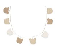 Jollein Ghirlanda per bambini - Orsacchiotto - Ghirlanda in tessuto con teste di orso - Cotone e poliestere - Decorazione per cameretta e feste - Riutilizzabile - 250 cm - Lavabile a mano