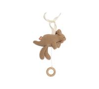 Jollein Giocattolo musicale per bambini - Kangaroots - Giocattolo musicale morbido con canguro e bambino - Con anello di legno a carica - Aiuto per il sonno del bambino - Regali per neonati