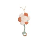 Jollein Giostrina musicale per bambini - Pretty Picnic - Fiore - Giostrina musicale morbida in bouclé e velluto - Con anello di carica in legno - Aiuto per il sonno del bambino - Regalo per neonati