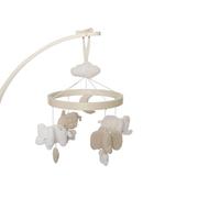 Jollein Giostrina per neonati - Racconti di elefanti - Con elefanti e nuvole - Giostrina morbida per culla e box - Stimola i sensi e l'attenzione - Regali per neonati