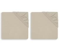 Jollein Lenzuolo con angoli elasticizzati in jersey, 120 cm lunghezza x 60 cm larghezza, torrone (Confezione da 2)