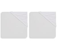 Jollein Lenzuolo con angoli elasticizzati in jersey, 60 x 120 cm, bianco (Confezione da 2)