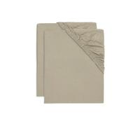 Jollein Lenzuolo con angoli elasticizzati in jersey, 60 x 120 cm, verde oliva, confezione da 2 pezzi | 2511-507-67058