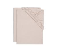 Jollein Lenzuolo con angoli elasticizzati in jersey, per culla, rosa selvatica, confezione da 2 pezzi, 40/50 x 80/90 cm, 100% cotone, colore: rosa antico