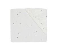 Jollein Lenzuolo con angoli elasticizzati, in jersey, per culla - Twinkling, verde mare, 60 x 120 cm, 100% cotone, certificato Oeko-TEX