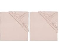 Jollein Lenzuolo con angoli elasticizzati in jersey, per il box - rosa selvatica - 75 x 95 cm - 100% cotone - lenzuolo con angoli per box - rosa antico (Confezione da 2)