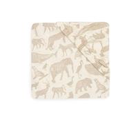 Jollein Lenzuolo con angoli elasticizzati in jersey, per la culla - Animals, Nougat - 60 x 120 cm - 100% cotone - Lenzuolo con angoli - stampa animale, beige