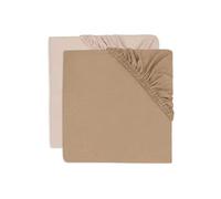 Jollein Lenzuolo con angoli elasticizzati, in jersey, per letto dei bambini, rosa selvatica, confezione da 2, 70/75 x 140/150 cm, 100% cotone, certificato Oeko-TEX, colore: 70/75 x 140/150 cm