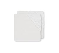 Jollein Lenzuolo con angoli in cotone, 80 x 40 cm, colore: bianco