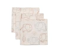 Jollein Panni in mussola per neonati - Elephant Tales - Confezione da 3 - 31x31cm - Mussola - 100% cotone - Panni in mussola per neonati - Pannolini in mussola - Certificazione OEKO-TEX