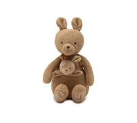Jollein Peluche Kangaroots - Canguro con cucciolo in marsupio - 32 cm - Peluche morbido - Per neonati e bambini - Lavabile a mano - Regalo per neonati - Giocattolo per neonati
