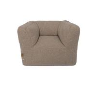 Jollein Poltrona per bambini - Pouf per bambini - Tessuto morbido Teddy - Warm Sand -