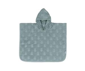 Jollein Poncho da bagno per bambini da 1 a 4 anni - Miffy Jacquard, verde mare - 100% cotone - spugna - certificato Oeko-Tex - con cappuccio - poncho da bagno per ragazze e ragazzi