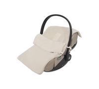 Jollein Sacco a pelo per passeggino Basic Knit - Oatmeal - Per seggiolini auto per neonati, seggiolini auto Gruppo 0+ e passeggini - Per cinture a 3 e 5 punti - Motivo a maglia e fodera in pile