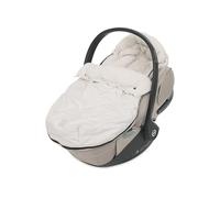 Jollein Sacco a pelo per passeggino Embossed - Sand - Per seggiolini auto per neonati, Gruppo 0+ e passeggini - Per cinture a 3 e 5 punti - Design goffrato e fodera in pile