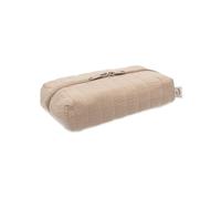 Jollein Salviette umidificate Biscuit - Conservazione per salviettine umidificate - Tessuto di garza con stampa interna - Con chiusura lampo - Scatola salviettine umidificate - Compatto ed elegante