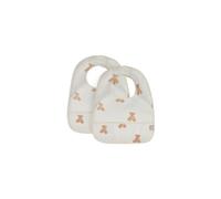 Jollein 029-864-66095 - Set di 2 bavaglini impermeabili, motivo: orsacchiotto, colore: Bianco