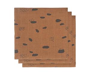 Jollein Spot Hydrophile Multi Panno 3 Pezzi, 70 cm Lunghezza x 70 cm Larghezza, Caramello