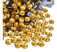Jollin 2880 pezzi Hotfix cristallo strass flatback diamanti in vetro gemme per lavorazione arte artigianato decorazioni vestiti scarpe 3.2mm SS12 topazio