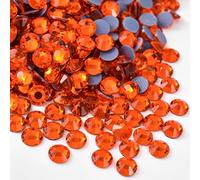 Jollin 2880 pz Hotfix Cristallo Strass Flatback Diamanti in vetro Gemme per artigianato Arte Artigianato Decorazioni Abbigliamento Scarpe 3.2mm SS12 Arancione Siam