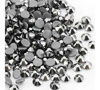 Jollin 2880 pz Hotfix Cristallo Strass Flatback Diamanti in vetro Gemme per artigianato Artigianato Decorazioni Abbigliamento Scarpe 3.2mm SS12 Jet Ematite