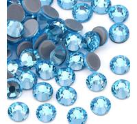 Jollin 2880 pz Hotfix Cristallo Strass Flatback Diamanti in vetro Gemme per artigianato Artigianato Decorazioni Abbigliamento Scarpe 3.2mm SS12 Acquamarina