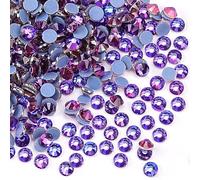 Jollin 2880 pz Hotfix Cristallo Strass Flatback Diamanti in vetro Gemme per artigianato Artigianato Decorazioni Abbigliamento Scarpe 3.2mm SS12 Velluto viola