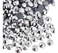 Jollin 2880 pz Hotfix Cristallo Strass Flatback Diamanti in vetro Gemme per artigianato Artigianato Decorazioni Abbigliamento Scarpe 3.2mm SS12 Argento Ematite