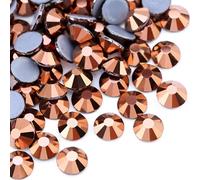 Jollin 2880 pz Hotfix Cristallo Strass Flatback Diamanti in vetro Gemme per artigianato Artigianato Decorazioni Abbigliamento Scarpe 3.2mm SS12 Oro rosa