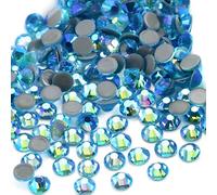 Jollin 2880 pz Hotfix Cristallo Strass Flatback Diamanti in vetro Gemme per artigianato Artigianato Decorazioni Abbigliamento Scarpe 3.2mm SS12 Acquamarina AB