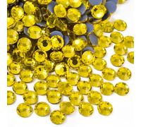 Jollin 576 pz Hotfix Cristallo Strass Flatback Diamanti in vetro Gemme per artigianato Artigianato Decorazioni Abbigliamento Scarpe 6.4mm SS30 Giallo limone