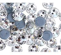 Jollin Hotfix Flatback Strass Vetro Cristallo Artificiale Gemme Strass Termoadesivi 4.0mm(16ss, 1440pcs, Crystal Clear)