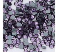 Jollin Strass Hotfix Vetro Cristallo Artificiale Flatback Pietre Gemme Strass Termoadesivi adesivi a caldo SS30 (6,3-6,5mm) 288pcs, Tanzanite Lilla viola