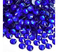 Jollin Strass Termoadesivi 1440 Pezzi - Vetro gemme Strass Hotfix per Tessuti, Vestiti, Artigianato e Decorazioni, 4.8mm (SS20, Colore Sapphire)