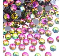 Jollin Strass Termoadesivi 1440 Pezzi - Vetro gemme Strass Hotfix per Tessuti, Vestiti, Artigianato e Decorazioni, 4.8mm (SS20, Colore Blaze)