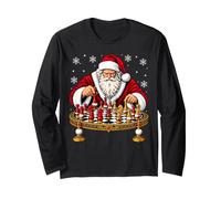 Jolly Babbo Natale Che Gioca a Scacchi Maglia a Manica
