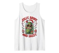 Jolly Briny e Sassy Funny Pickle Christmas Canotta