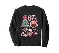 Jolly Caffeinated Coffee Christmas Tree 67 Six Seven Meme Felpa
