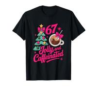 Jolly Caffeinated Coffee Creme Xmas Tree 67 Six Seven Meme Maglietta