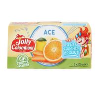 Jolly Colombani ACE Senza Zuccheri Aggiunti 200ml x 3 Brick -8 Confezioni -