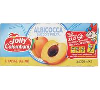 Jolly Colombani Succo Albicocca 200ml x 3 Brick -8 Confezioni - Pack da 24