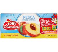 Jolly Colombani Succo Pesca 200ml x 3 Brick -8 Confezioni - Pack da 24