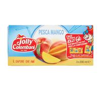 Jolly Colombani Succo Pesca Mango 200ml x 3 Brick -8 Confezioni - Pack da 24