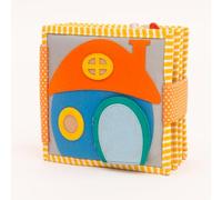 Jolly Designs Mini Quiet Book Beinvenue a Moi - Giocattolo Montessori da 2 anni - Libro sensoriale & Libro tessuto per bambini - Busy Book fatto a mano in feltro - Giocattolo educativo e di viaggio