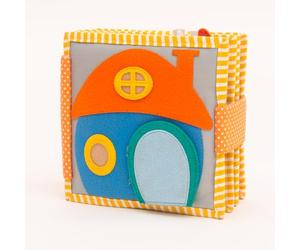 Jolly Designs Mini Quiet Book Beinvenue a Moi - Giocattolo Montessori da 2 anni - Libro sensoriale & Libro tessuto per bambini - Busy Book fatto a mano in feltro - Giocattolo educativo e di viaggio