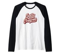 Jolly Good Christmas Statement Emblema Maglia con Maniche Raglan