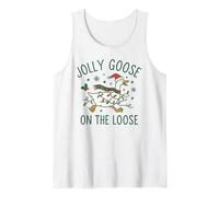 Jolly Goose On The Loose Funny Christmas Holiday Goose Canotta