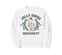 Jolly Goose University Silly Funny Christmas Holiday Goose Felpa