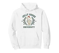 Jolly Goose University Silly Funny Christmas Holiday Goose Felpa con Cappuccio